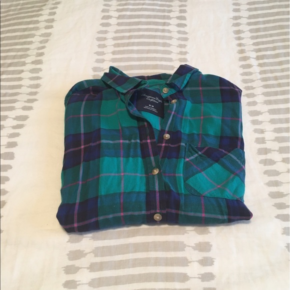 American Eagle Outfitters Tops - AE Soft Plaid Button Down