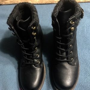 Black Laced Up Booties