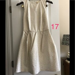 NWOT Erin Fetherston Cream and Gold Print Dress
