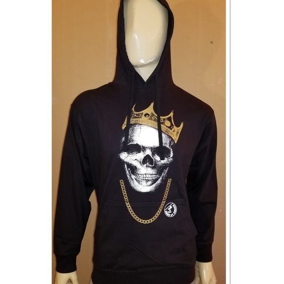 Hood King Skull Jersey Hoodie / Hood By Choice TM - Picture 1 of 5