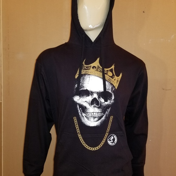 Hood King Skull Jersey Hoodie / Hood By Choice TM - Picture 2 of 5