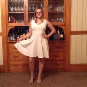 White ivory skater dress - sz 4 / 6