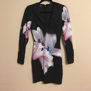Bebe flower mini dress