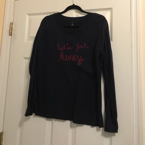 Gap Sweater with text- Navy