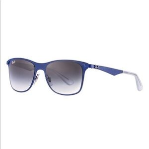 Ray-Ban Wayfarer Flat Metal Sunglasses Matte Blue