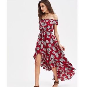 NWOT Flower print ruffle dress 🌹
