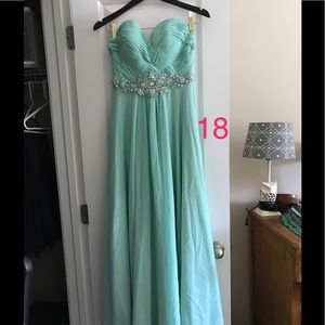 VGUC Mint Green Long Bridesmaids/Formal Dress