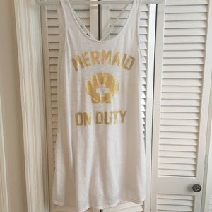"Mermaid On Duty" beach cover up