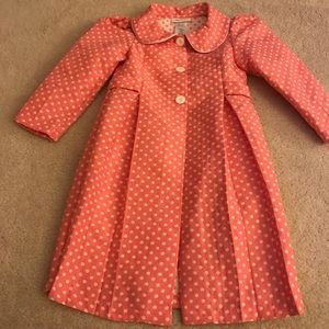 Girls  Polkadot Dress Coat 6X