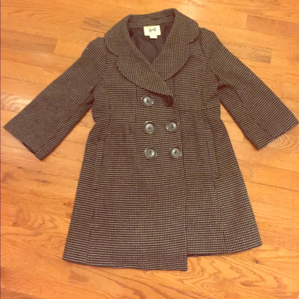 Black & White tweed coat