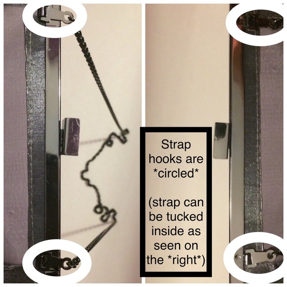 Pewter gray shimmery *2-in-1* mini evening purse - Picture 2 of 8