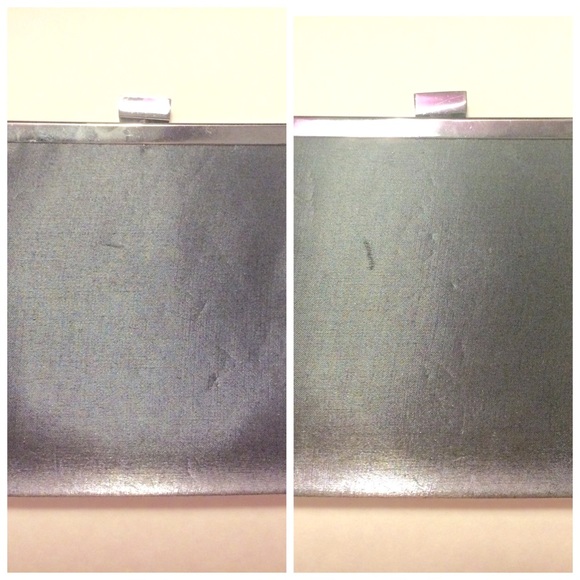 Pewter gray shimmery *2-in-1* mini evening purse - Picture 7 of 8