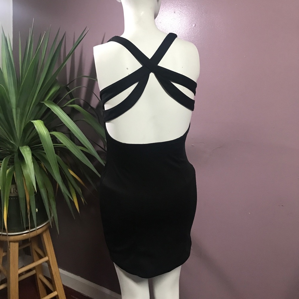“CHECK MY BACK OUT” Black Dress