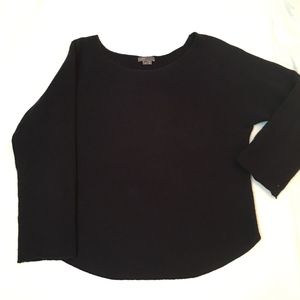 VINCE Black Crew Neck Sweater Wool/Cashmere SOFT