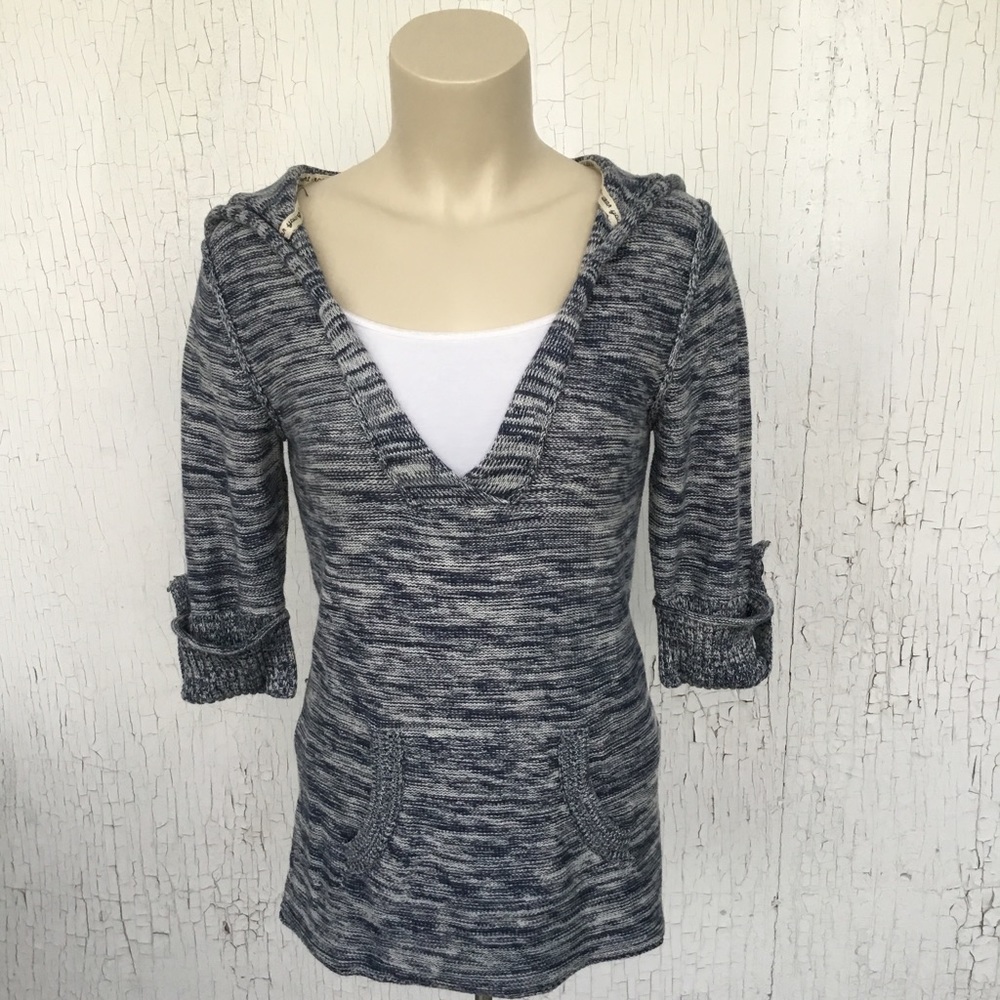 ROXY Renegade Hooded 3/4 Knitted Top - SMALL