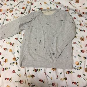 Zara Grey intened paiting stains sweatshirt