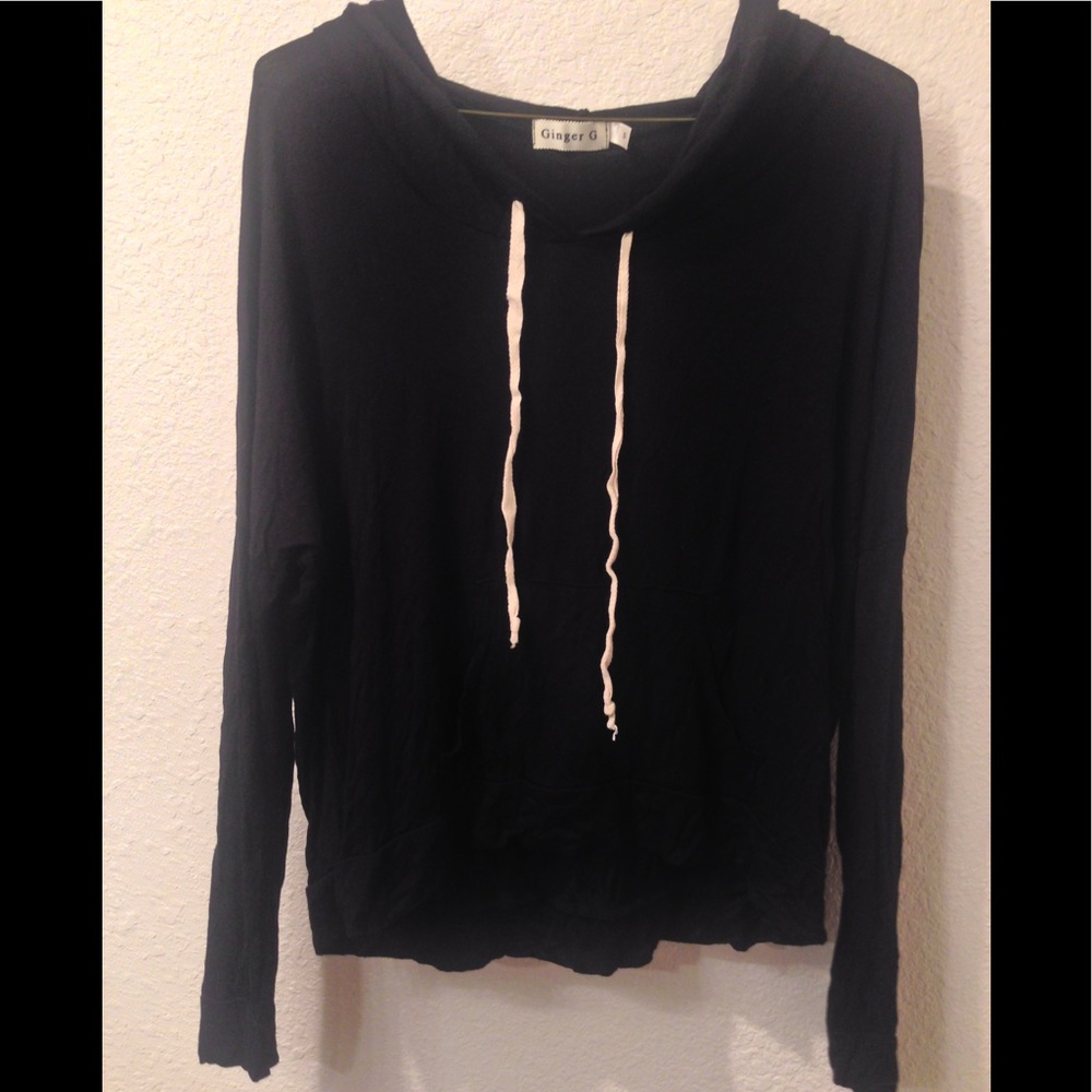 Black pullover hoodie