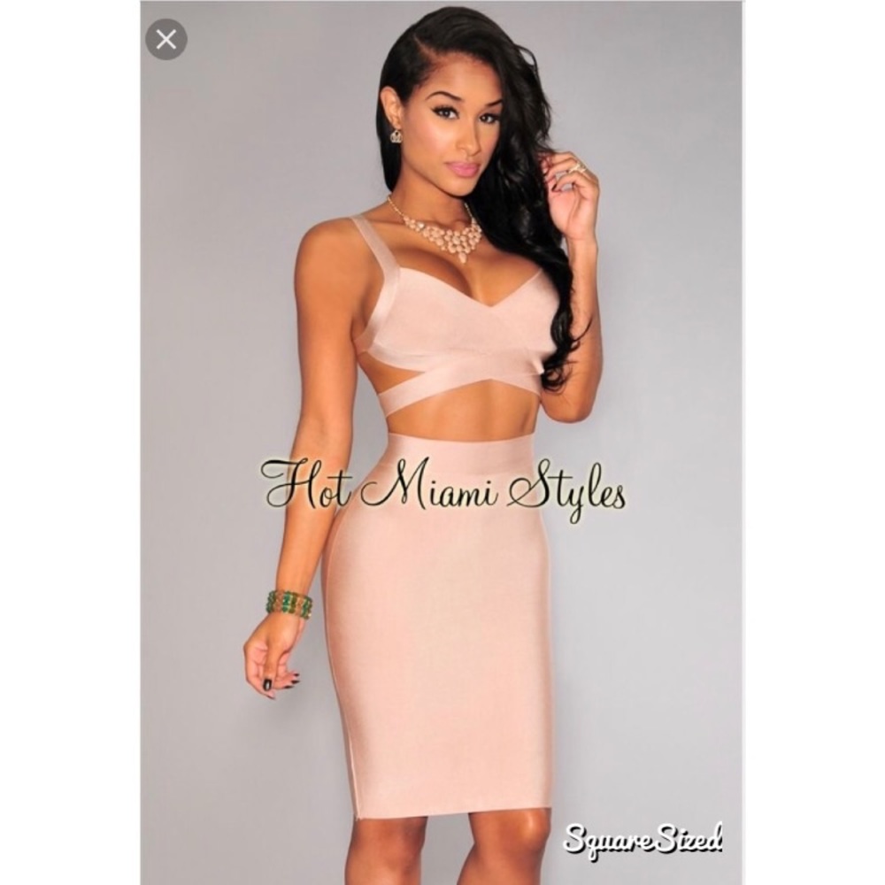 Gorgeous 2 Piece Hot Miami Styles Bandage Set
