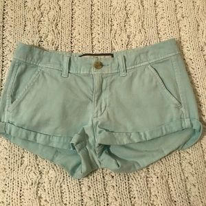 Abercrombie & Fitch low rise pastel green shorts