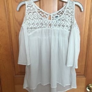Old Navy Cold Shoulder Lace Blouse for Girls. XL