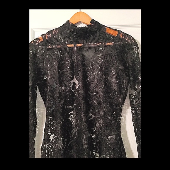 🎉NYE dress 🎉 -Stella Sequin Lace Dress ♠️ - Picture 6 of 7