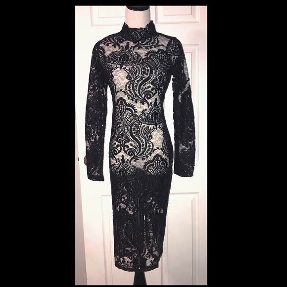 🎉NYE dress 🎉 -Stella Sequin Lace Dress ♠️ - Picture 7 of 7