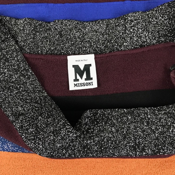 {M Missoni} Metallic Stripe Knit Bandage Dress - Picture 7 of 8