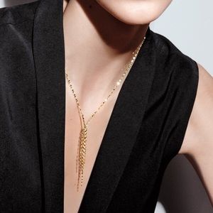 Lana Jewelry 14 Karat Gold mini tassel necklace