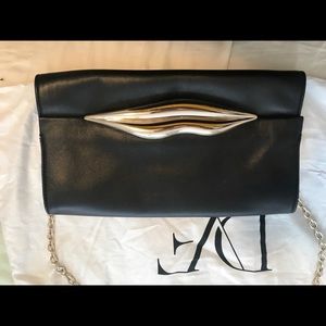 Lips Micro Mini Leather Crossbody Bag