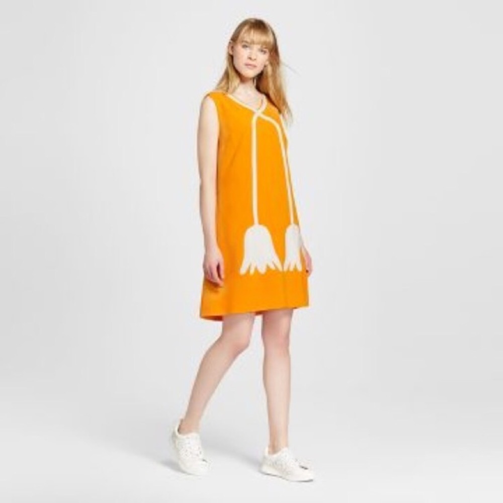 Victoria beckham yellow tulips dress
