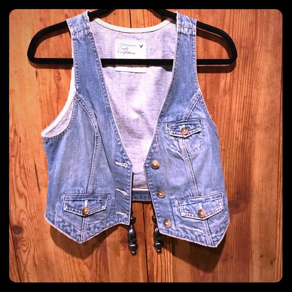 American Eagle Denim Vest
