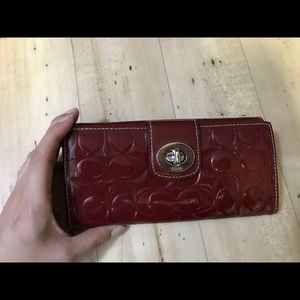 Coach wallet red