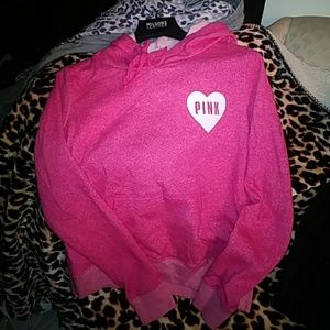 Victorias Secret RARE pink hoodie! Large!