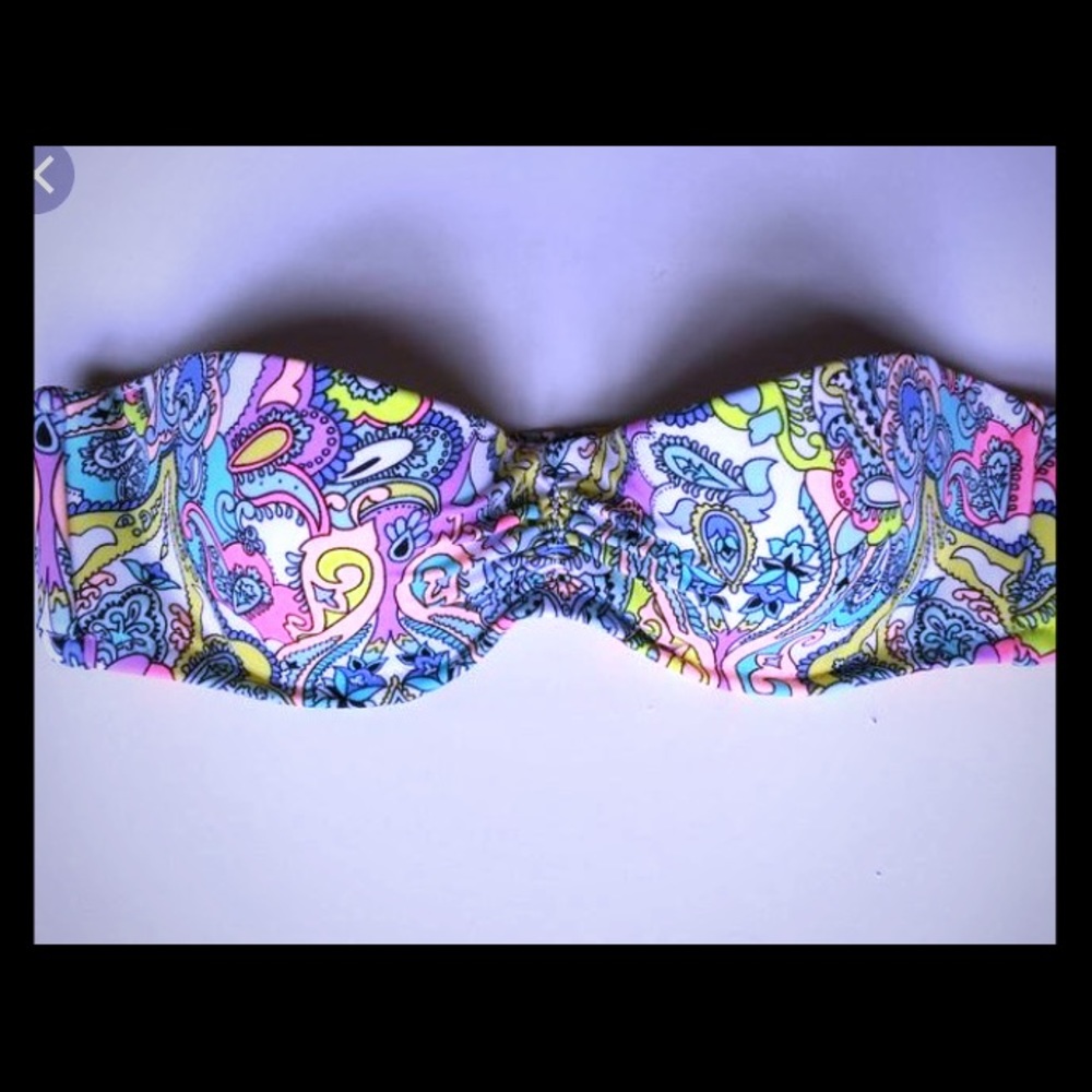 Victoria's Secret Strapless Paisley Swim Top