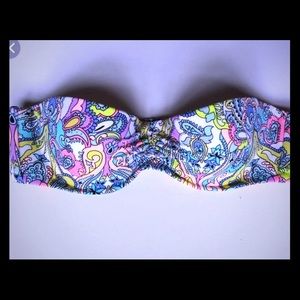 Victoria's Secret Strapless Paisley Swim Top
