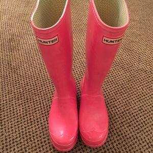 Hunter Boots- Pink size 6