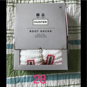NIB Hunter Boots Cable Cuff Cream Boot Sock