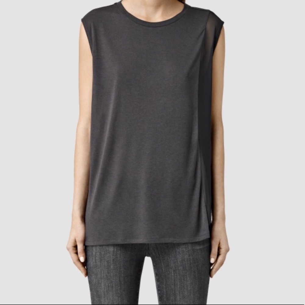 ALLSAINTS Yukon Wo Tank Top - BLK, XS, Never Worn