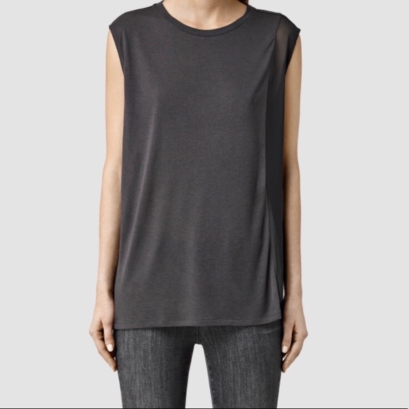 ALLSAINTS Yukon Wo Tank Top - BLK, XS, Never Worn - Picture 1 of 5
