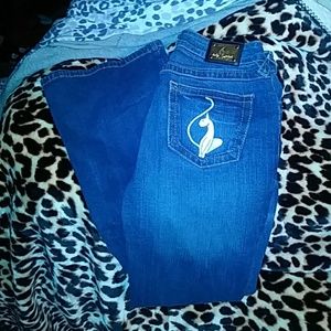 NWOT BABY PHAT JEAN! 9! White cat!