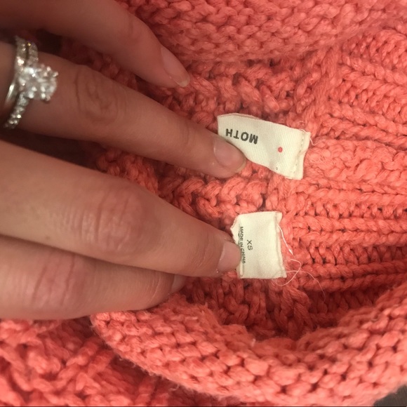 Anthropologist Moth Sweater in Coral - Picture 4 of 4