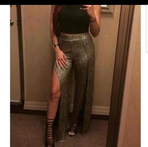 High split pants by fashion nova