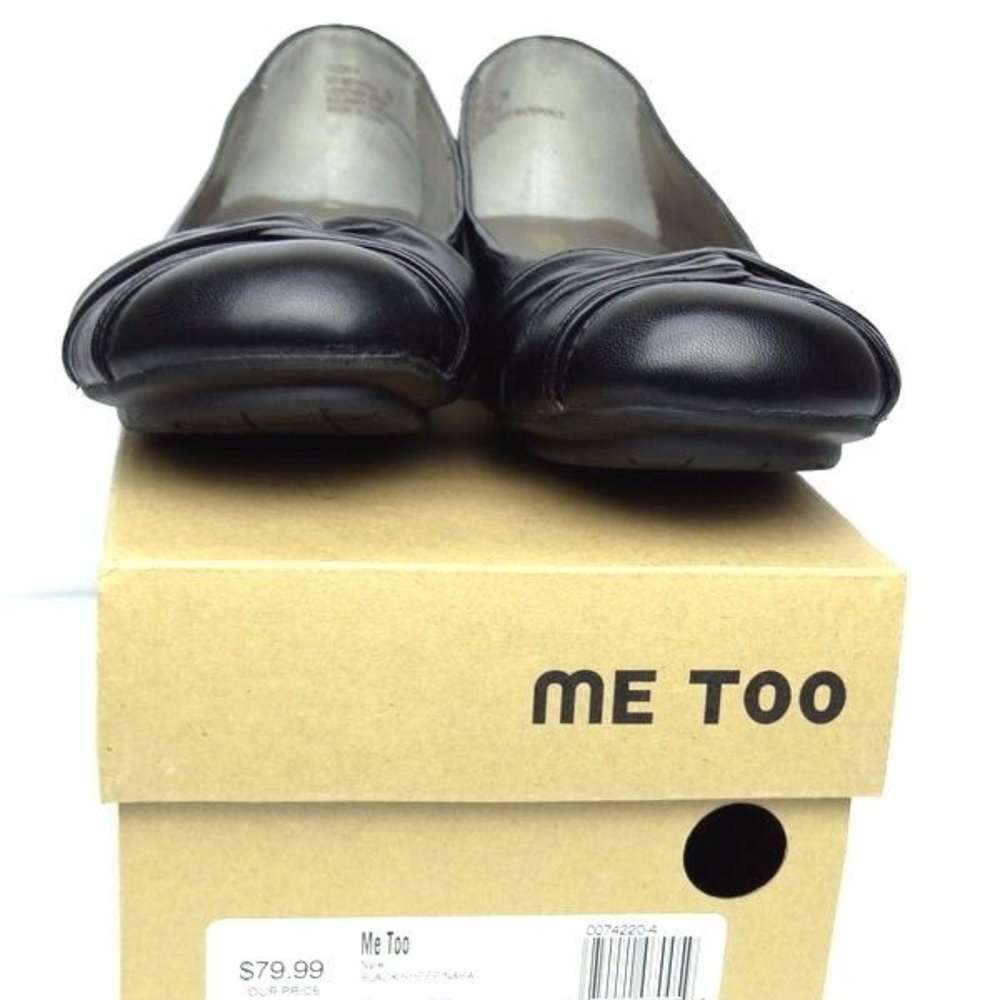 Mee Too Black sheep napa Leather Bit Ballet Flats.