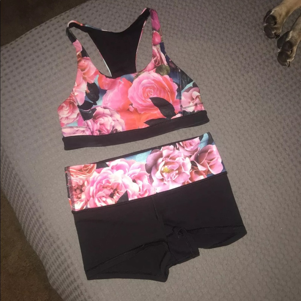 Lululemon bundle shorts and bra