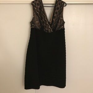 Black and Tan lace top dress