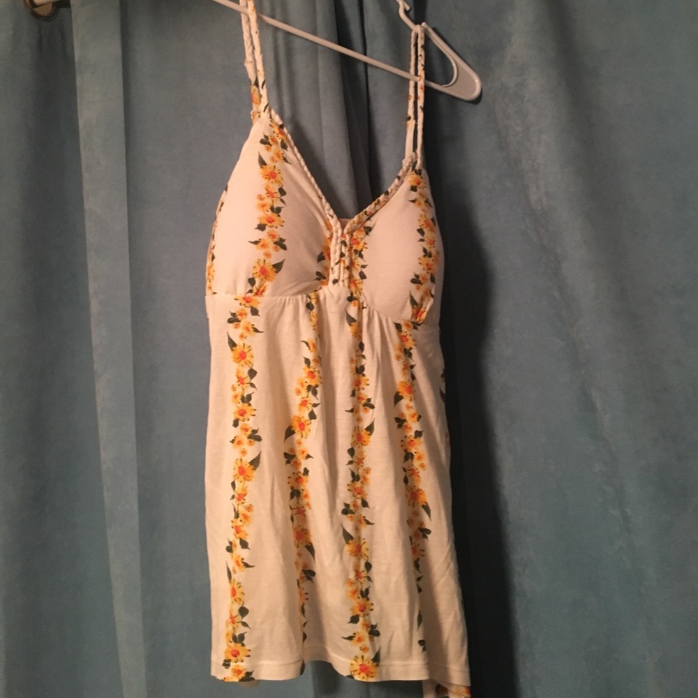 American Rag New WOT Floral Tank w/ Cutouts
