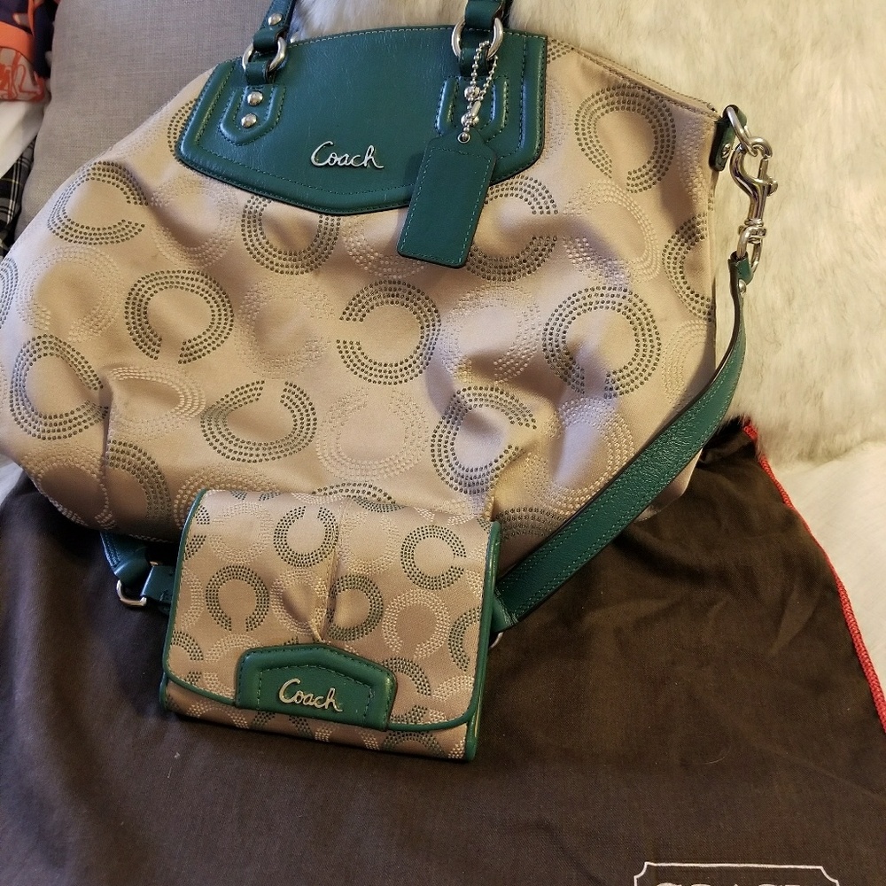 Coach purse and small wallet