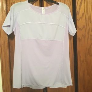 Lavender Lululemon workout shirt