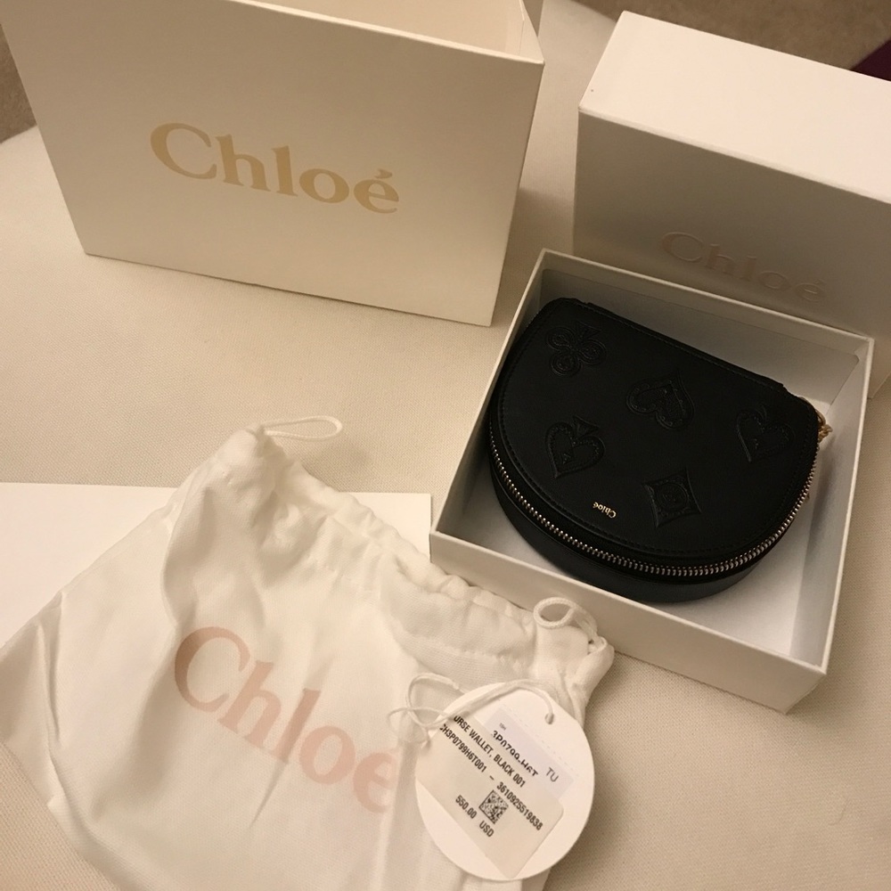 Chloe black purse wallet.