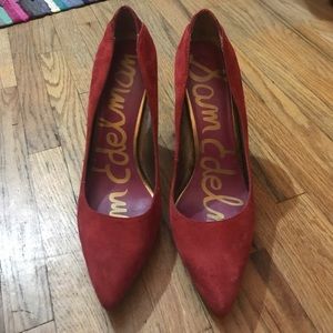 Sam Edelman | Red Suede Stilettos